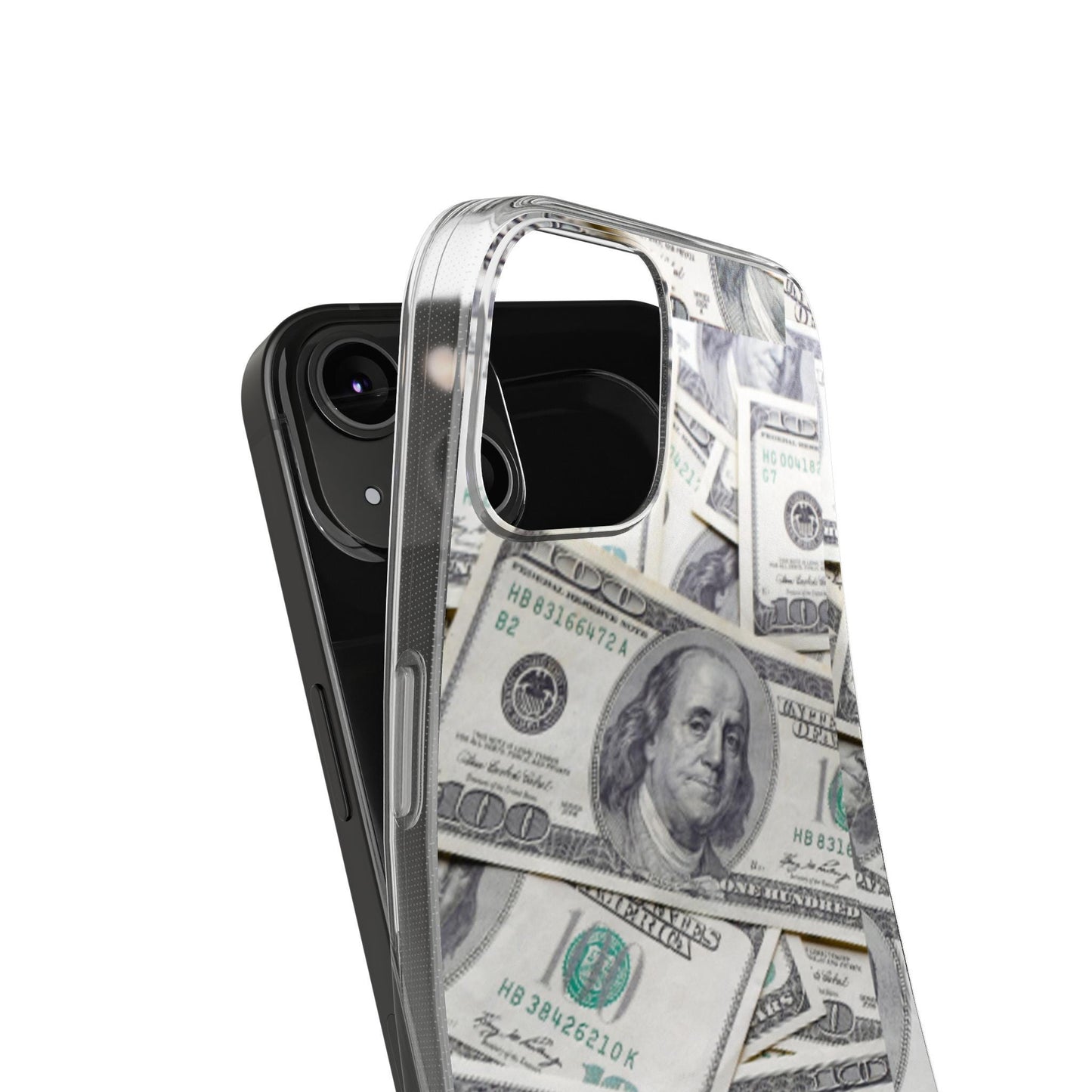 Graphic Novelty 100 Dollar Bill Silicone Phone Cases