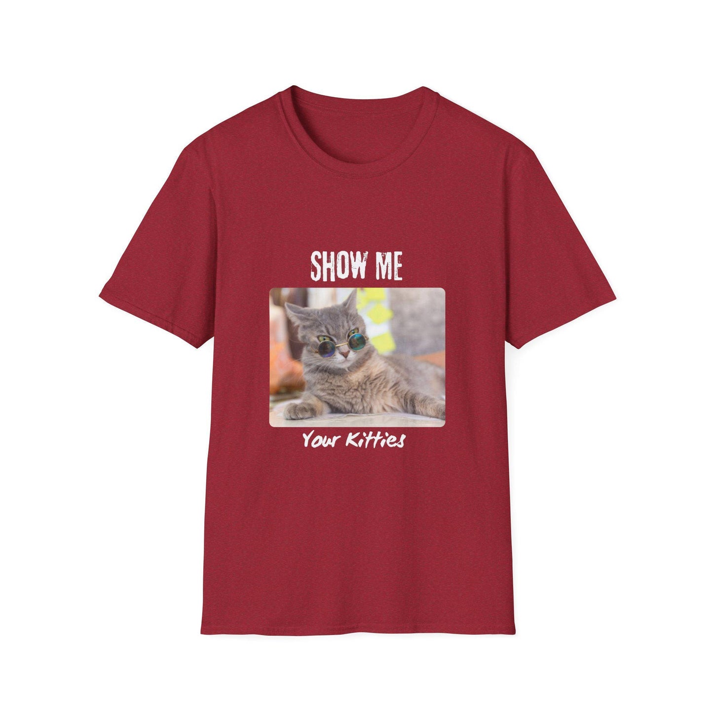 Show Me Your Kitties: Fun Novelty Tee Unisex Softstyle T-Shirt, Sizes XS-5XL