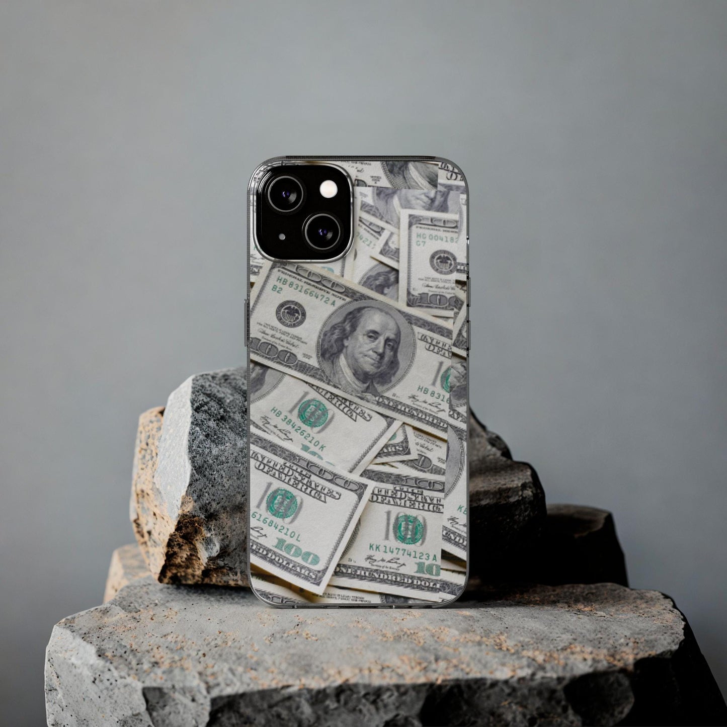 Graphic Novelty 100 Dollar Bill Silicone Phone Cases