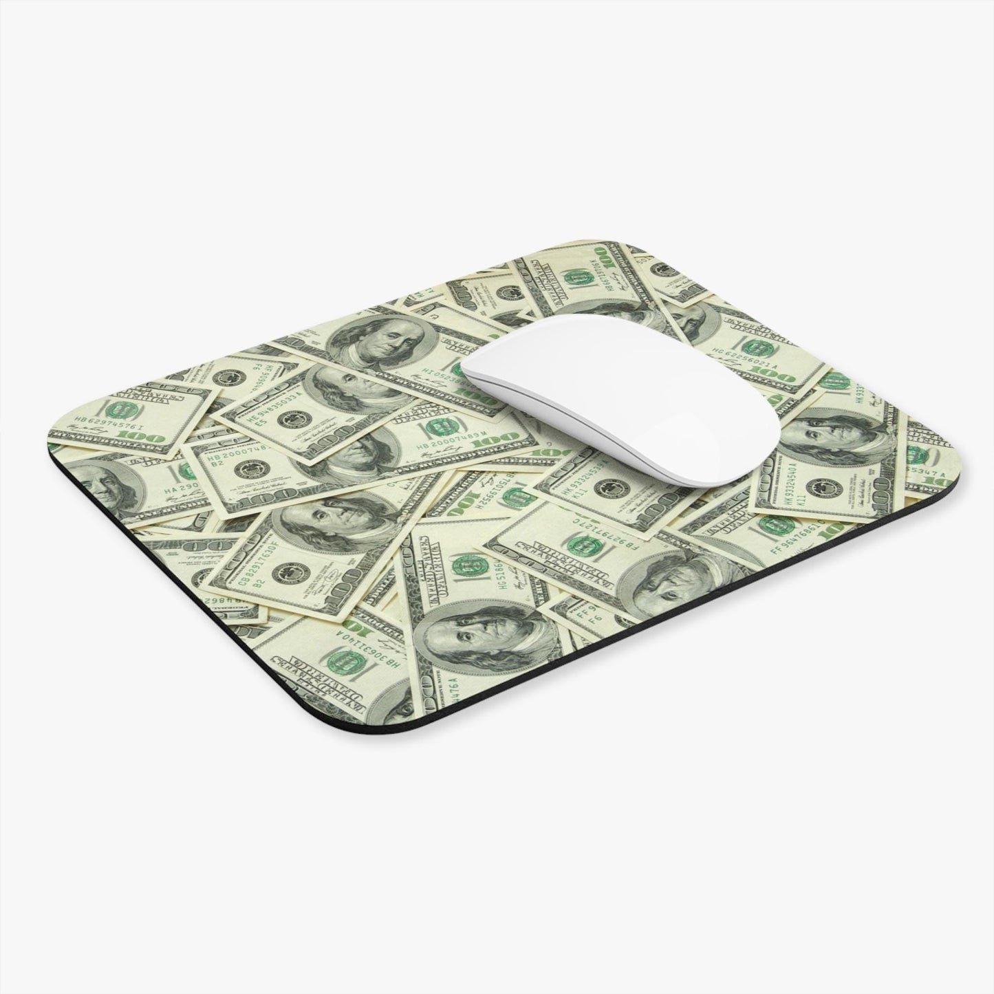 It's All About The Benjamins One Hundred Dollar Bill | Unique Money Themed Mouse Pad (Rectangle)