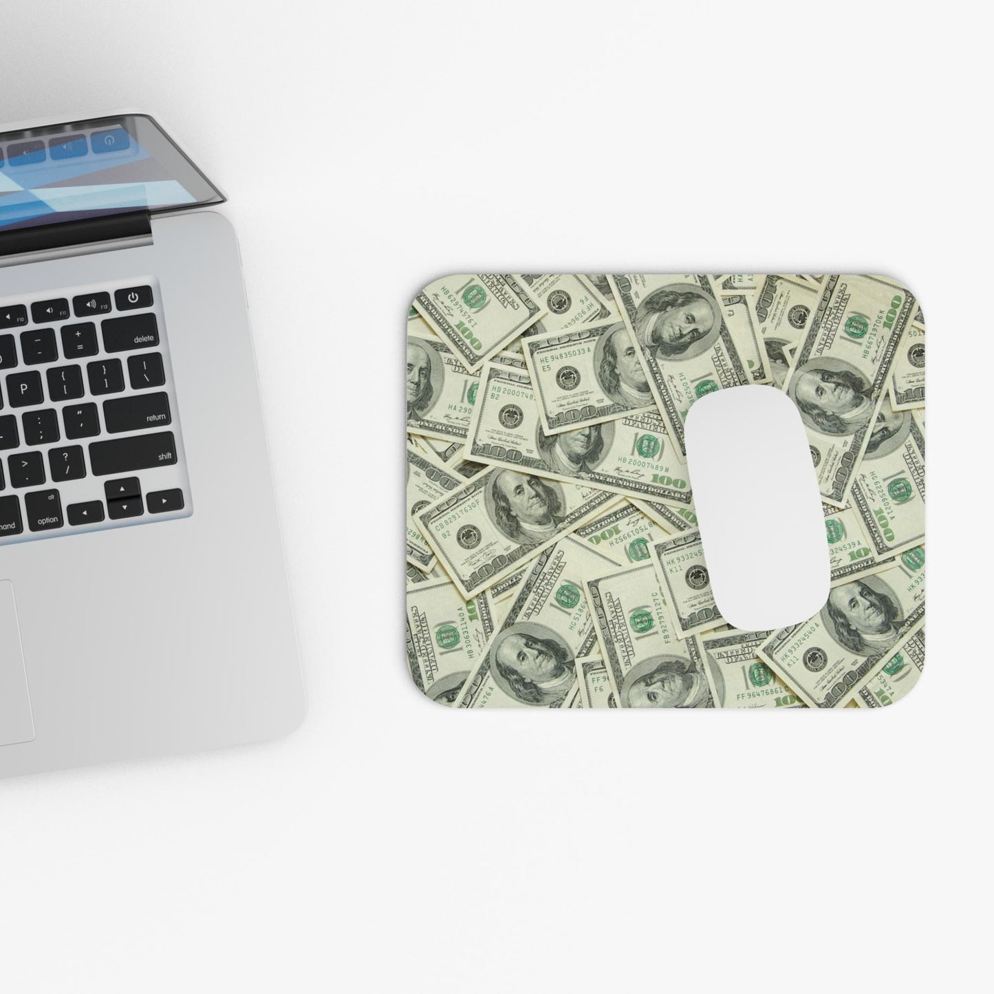 It's All About The Benjamins One Hundred Dollar Bill | Unique Money Themed Mouse Pad (Rectangle)