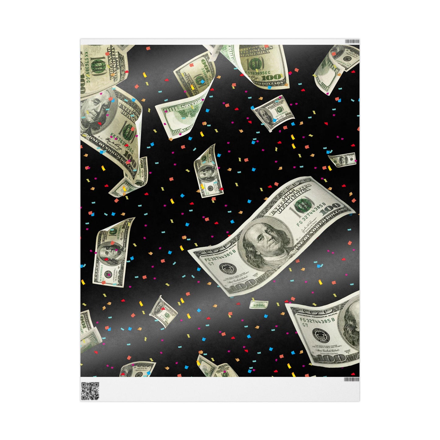 Make it Rain One Hundred Dollar Bill Celebration: Premium Roll Gift Wrapping Papers