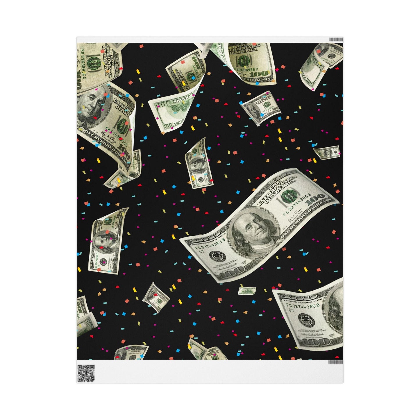 Make it Rain One Hundred Dollar Bill Celebration: Premium Roll Gift Wrapping Papers