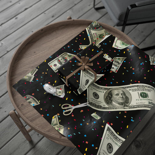 Make it Rain One Hundred Dollar Bill Celebration: Premium Roll Gift Wrapping Papers