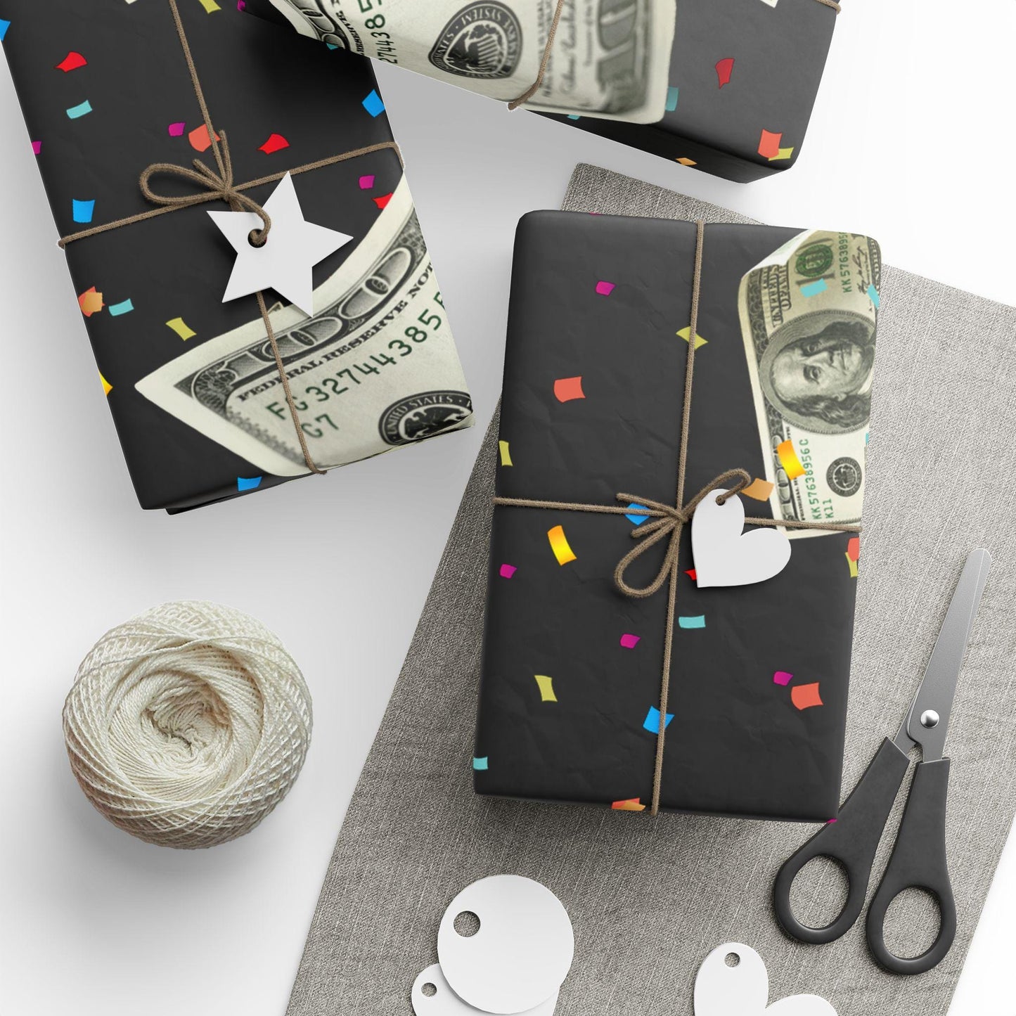 Make it Rain One Hundred Dollar Bill Celebration: Premium Roll Gift Wrapping Papers