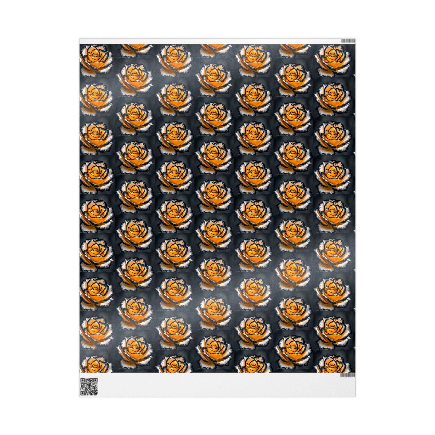 black an yellow rose gift wrapping paper