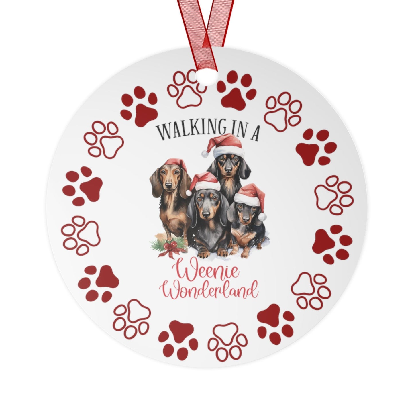 Weenie Dogs Metal Ornaments: Double-Sided Festive  Ornament for Dog Lovers, Unique Holiday Gift, dog mom,  Christmas Tree Decor,