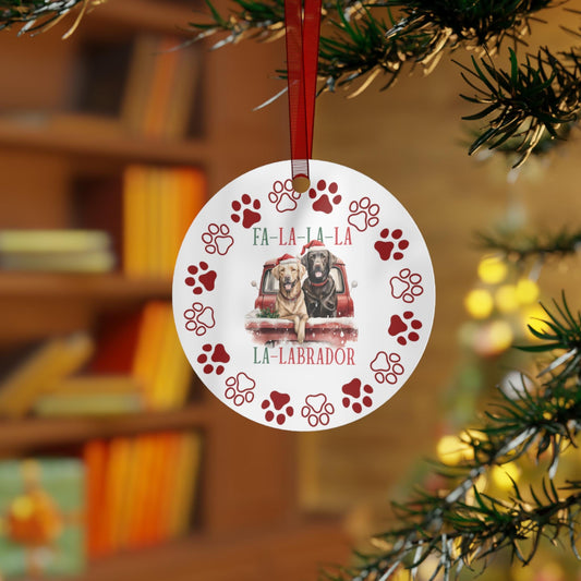 Labradors Metal Ornaments: Double-Sided Festive Ornament for Dog Lovers, Unique Holiday Gift, Labradors dog mom,  Christmas Tree Decor,