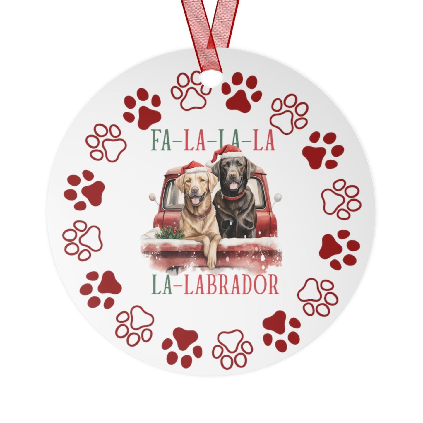 Labradors Metal Ornaments: Double-Sided Festive Ornament for Dog Lovers, Unique Holiday Gift, Labradors dog mom,  Christmas Tree Decor,