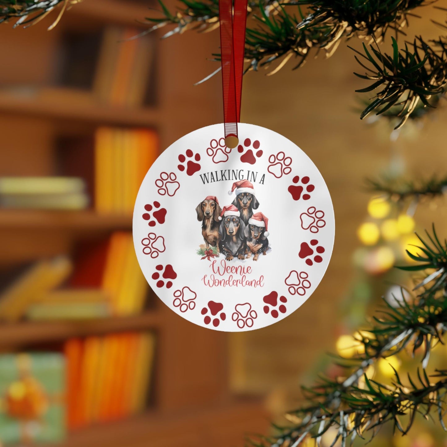 Weenie Dogs Metal Ornaments: Double-Sided Festive  Ornament for Dog Lovers, Unique Holiday Gift, dog mom,  Christmas Tree Decor,