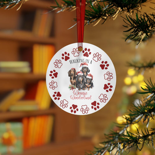 Weenie Dogs Metal Ornaments: Double-Sided Festive  Ornament for Dog Lovers, Unique Holiday Gift, dog mom,  Christmas Tree Decor,